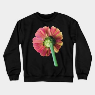 Pretty Strawberry Lemonade Flower, Bold Pink and Yellow Flower Photograph Crewneck Sweatshirt